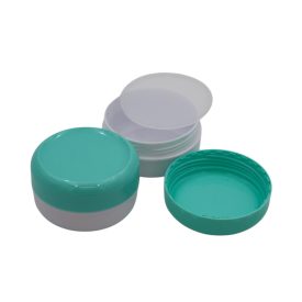 40 ml Fehér - világoszöld műanyag (PP) tégely 