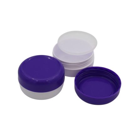 40 ml White - purple plastic jar (PS) - 50 pcs / pack