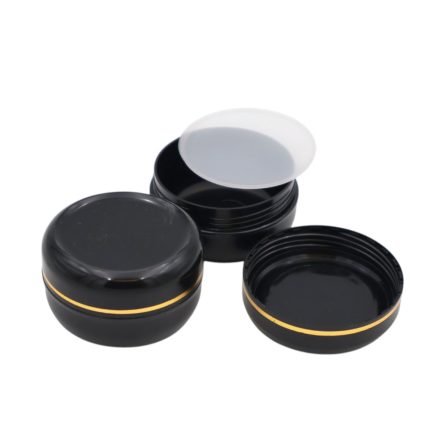 40 ml Black - black gold striped jar (PS) - 50 pcs / pack