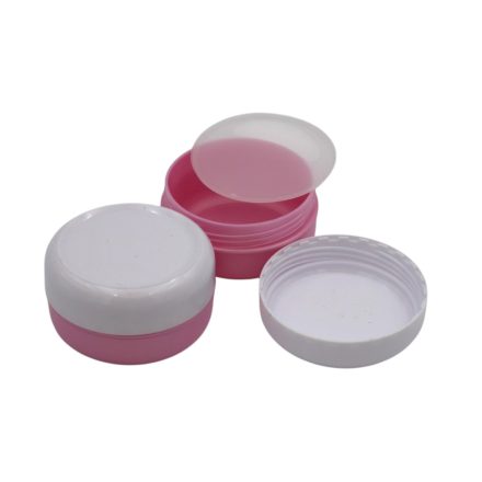 40 ml Pearl pink - white plastic jar (PS) - 50 pcs / pack