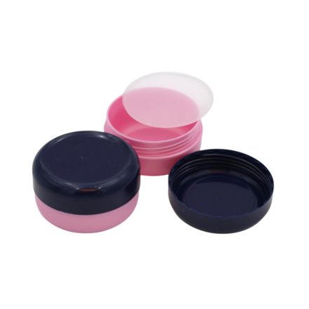 40 ml Pearl pink - navy blue plastic jar (PS) - 50 pcs / pack