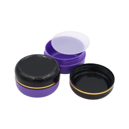 40 ml Purple - black gold striped plastic jar (PS) - 50 pcs / pack
