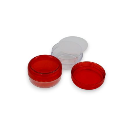 40 ml Clear - red jar (tr.PS) - 50 pcs / pack