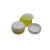 40 ml Lemon yellow - white gold striped plastic jar (tr.PS - PS) - 50 pcs / pack