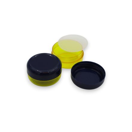 40 ml Lemon yellow - navy blue plastic jar (tr.PS - PS) - 50 pcs / pack