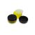 40 ml Lemon yellow - black gold striped plastic jar (tr.PS - PS) - 50 pcs / pack