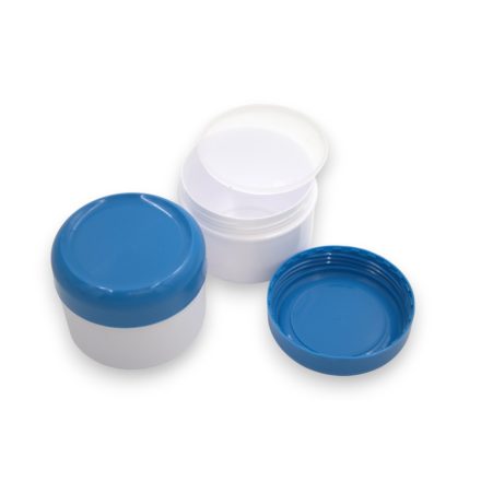 75 ml White - blue jar (PP) - 50 pcs / pack