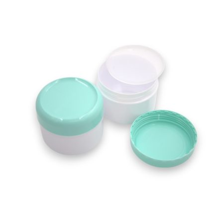 75 ml White - light green jar (PP) - 50 pcs / pack