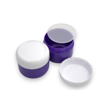 75 ml Purple - white jar (PP) - 50 pcs / pack