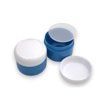 75 ml Blue - white jar (PP) - 50 pcs / pack