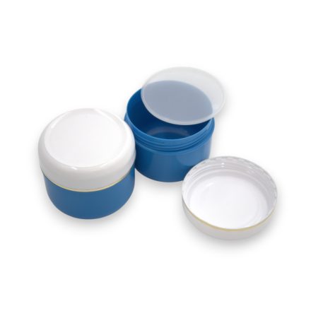 75 ml Blue - white golden striped jar (PP) - 50 pcs / pack