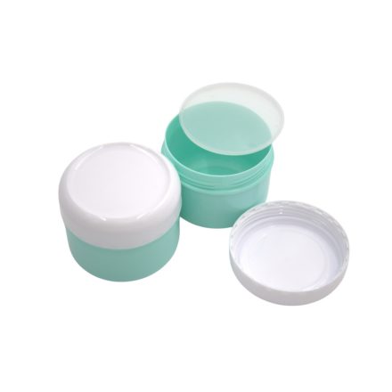 75 ml Light green - white jar (PP) - 50 pcs / pack