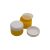 75 ml Lemon yellow - white golden striped jar (PP) - 50 pcs / pack