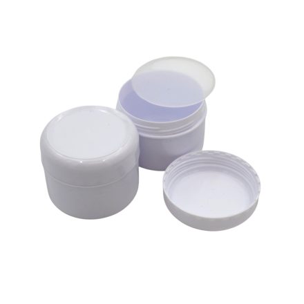 75 ml White plastic jar (PS) - 50 pcs / pack