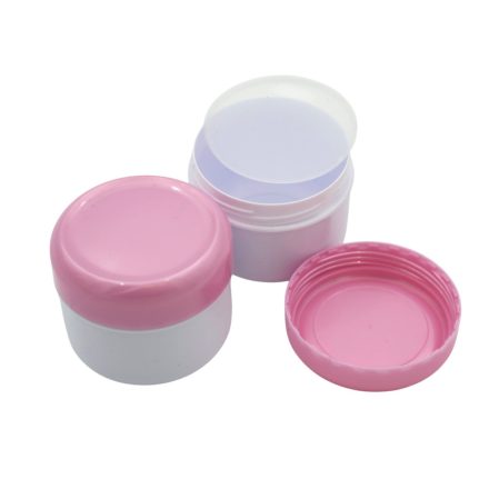 75 ml White - pearl pink plastic jar (PS) - 50 pcs / pack