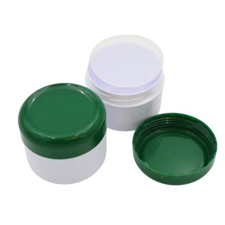 75 ml White - poison green plastic jar (PS) - 50 pcs / pack
