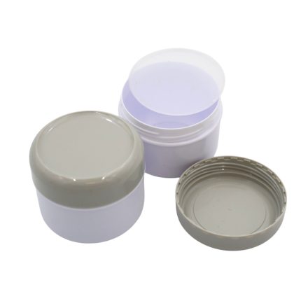 75 ml White - grey plastic jar (PS) - 50 pcs / pack