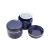 75 ml Navy blue - navy blue gold striped plastic jar (PS) - 50 pcs / pack