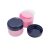 75 ml Pearl pink - navy blue plastic jar (PS) - 50 pcs / pack
