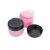 75 ml Pearl pink - black plastic jar (PS) - 50 pcs / pack