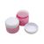75 ml Pearl pink - white gold striped plastic jar (PS) - 50 pcs / pack