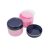 75 ml Pearl pink - navy blue plastic jar with gold stripes (PS) - 50 pcs / pack