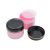 75 ml Pearl pink - black gold striped plastic jar (PS) - 50 pcs / pack