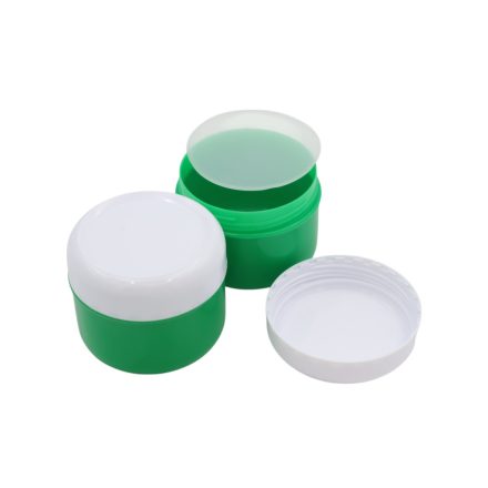 75 ml Grass green - white plastic jar (PS) - 50 pcs / pack