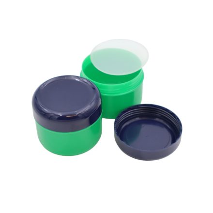 75 ml Grass green - navy blue plastic jar (PS) - 50 pcs / pack