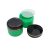 75 ml Grass green - black gold striped plastic jar (PS) - 50 pcs / pack