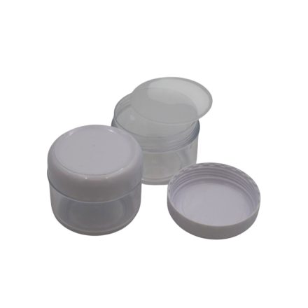 75 ml Clear - white jar (tr.PS - PS) - 50 pcs / pack