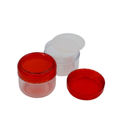 75 ml Clear - red jar (tr.PS) - 50 pcs / pack
