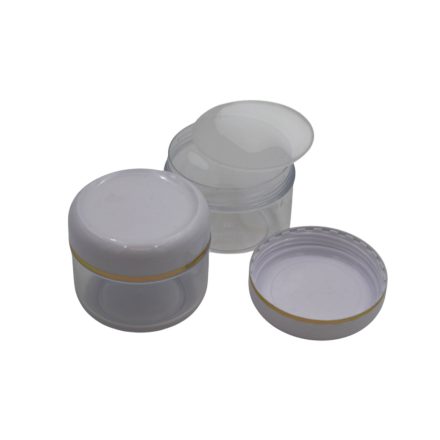 75 ml Clear - white with gold stripes (tr.PS - PS) - 50 pcs / pack