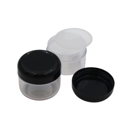 75 ml Clear - black jar (tr.PS - PS) - 50 pcs / pack