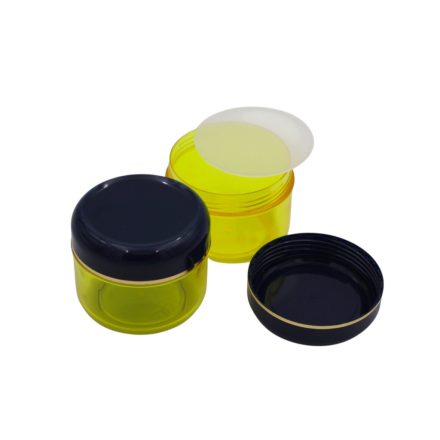 75 ml Lemon yellow - navy blue golden striped jar (tr.PS - PS) - 50 pcs / pack
