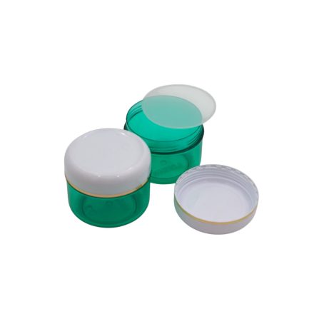75 ml Green - white gold striped jar (tr.PS - PS) - 50 pcs / pack