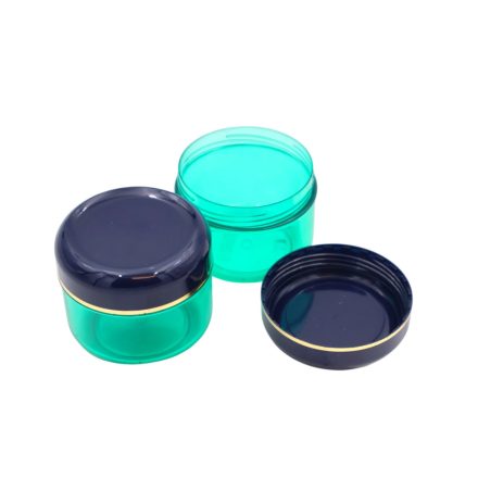 75 ml Green - navy blue gold striped jar (tr.PS - PS) - 50 pcs / pack