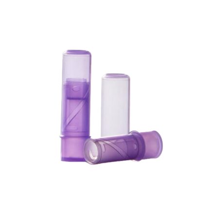 Transparent purple lipstick case - 100 pcs / pack