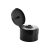 Flip-top kupak - menetes, fekete - PP - kiöntőnyílás: 3mm (28/410)
