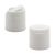Disc top cap - threaded, smooth wall, white - PP (28/410)