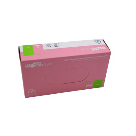 easyCARE examination gloves - nitrile - powder-free, pink - L