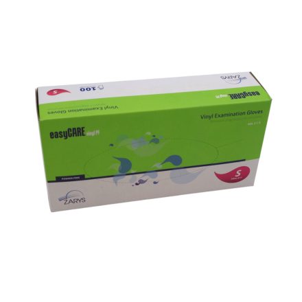 easyCARE examination gloves - vinyl - powder-free, white - S