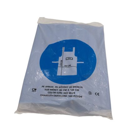Polietilén Kötény - kék - 81x125 cm