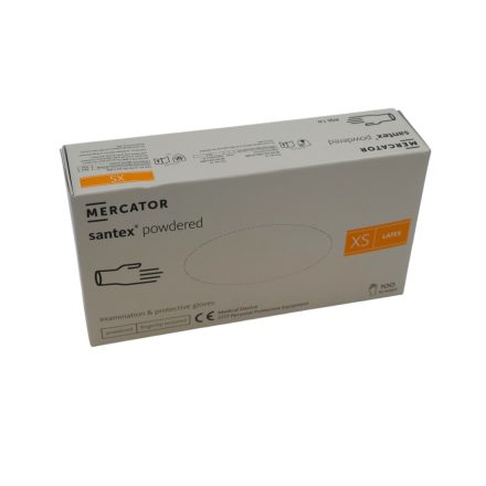 Mercator Santex vizsgáló-és védő kesztyű - púderezett - XS