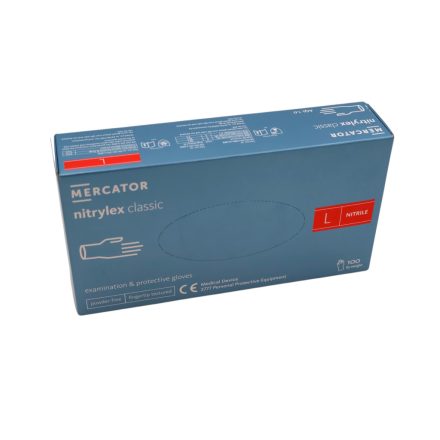 Mercator Nitrylex Classic Examination and Protective Gloves - powder-free - L