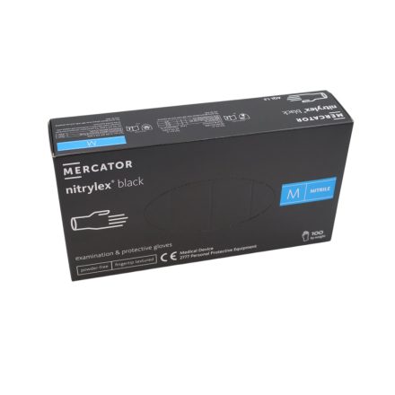  Mercator Nitrylex Black Examination and Protective Gloves - powder-free - M