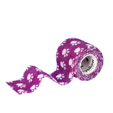 Lila mancsmintás Öntapadós pólya - 5 cm x 4,5 m