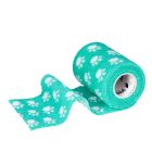 Zöld mancsmintás Öntapadós pólya -  7,5 cm x 4,5 m